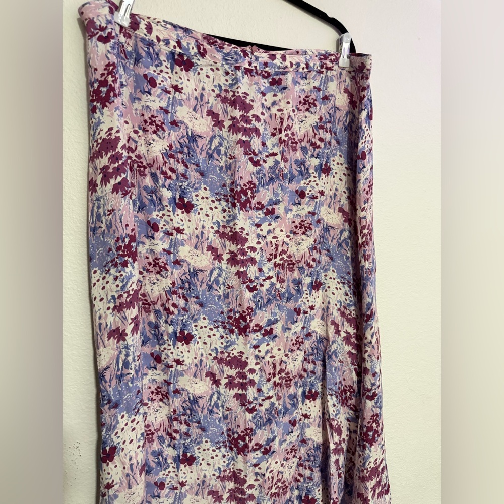Reformation Floral Midi Skirt - Purple and Pink - Picture 2 of 5